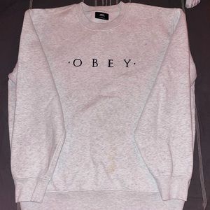 White Obey Sweater
